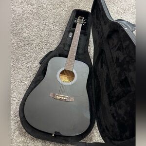 Black Squier Acoustic Guitar